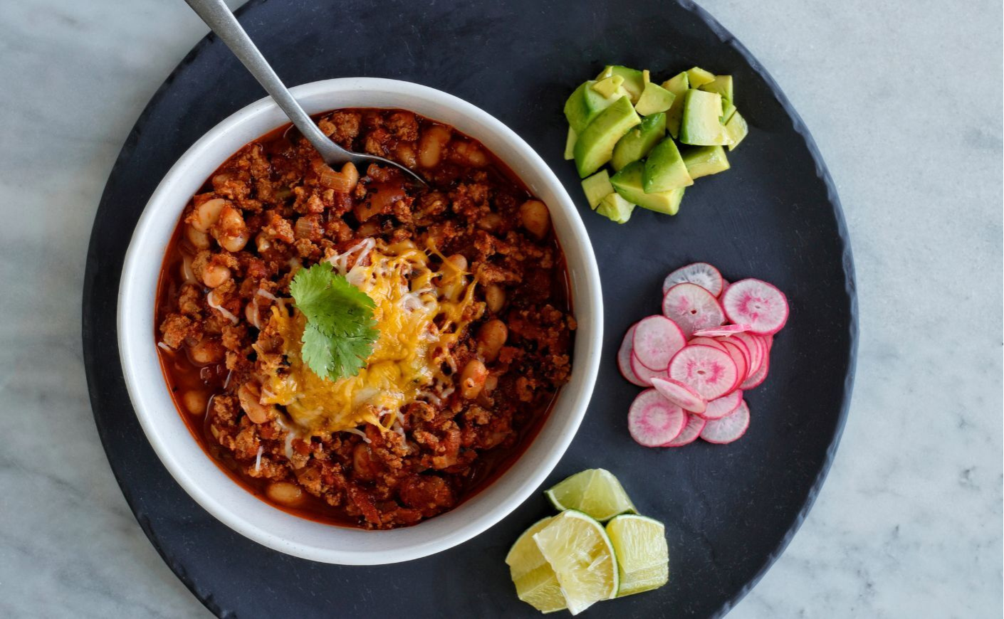 Bowl of pork chili