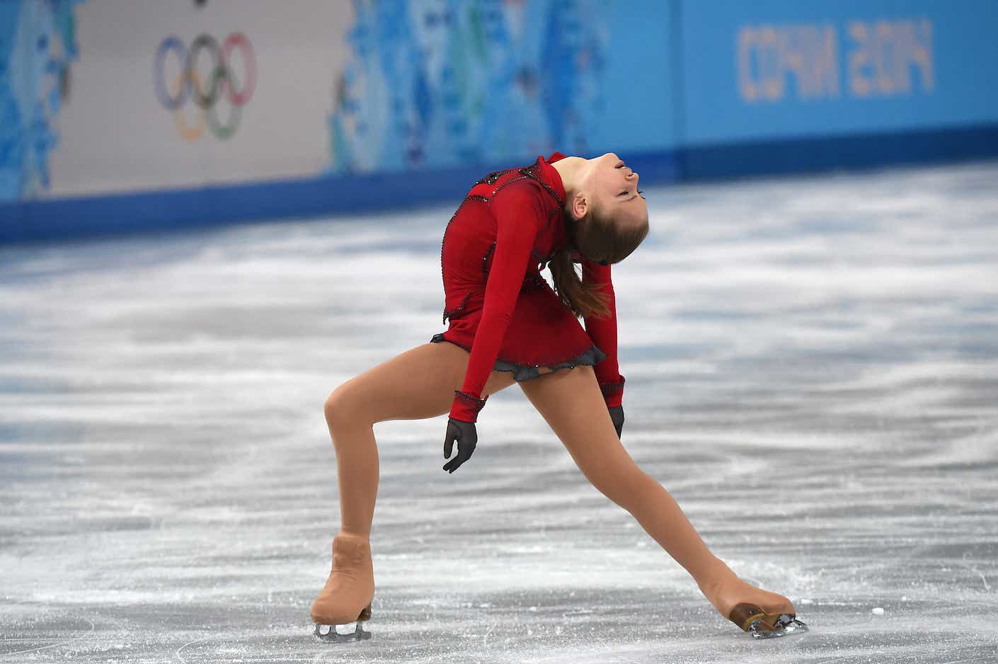 Russia's Julia Lipnitskaia competes in the Women's Figure Skating Free Program at the Iceberg Skating Palace during the Sochi Winter Olympics on February 20, 2014.