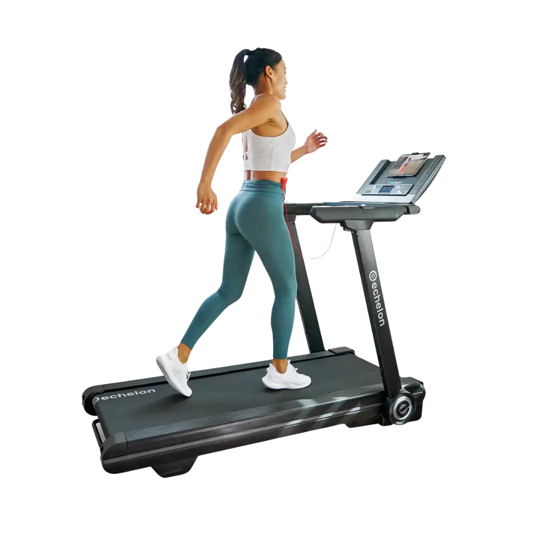 woman walking on a treadmill
