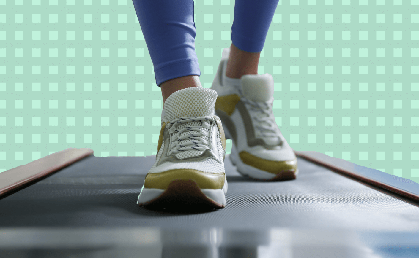 woman on a walking pad