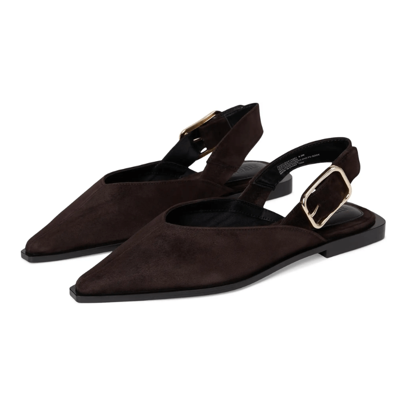 steve madden shay flats in brown suede