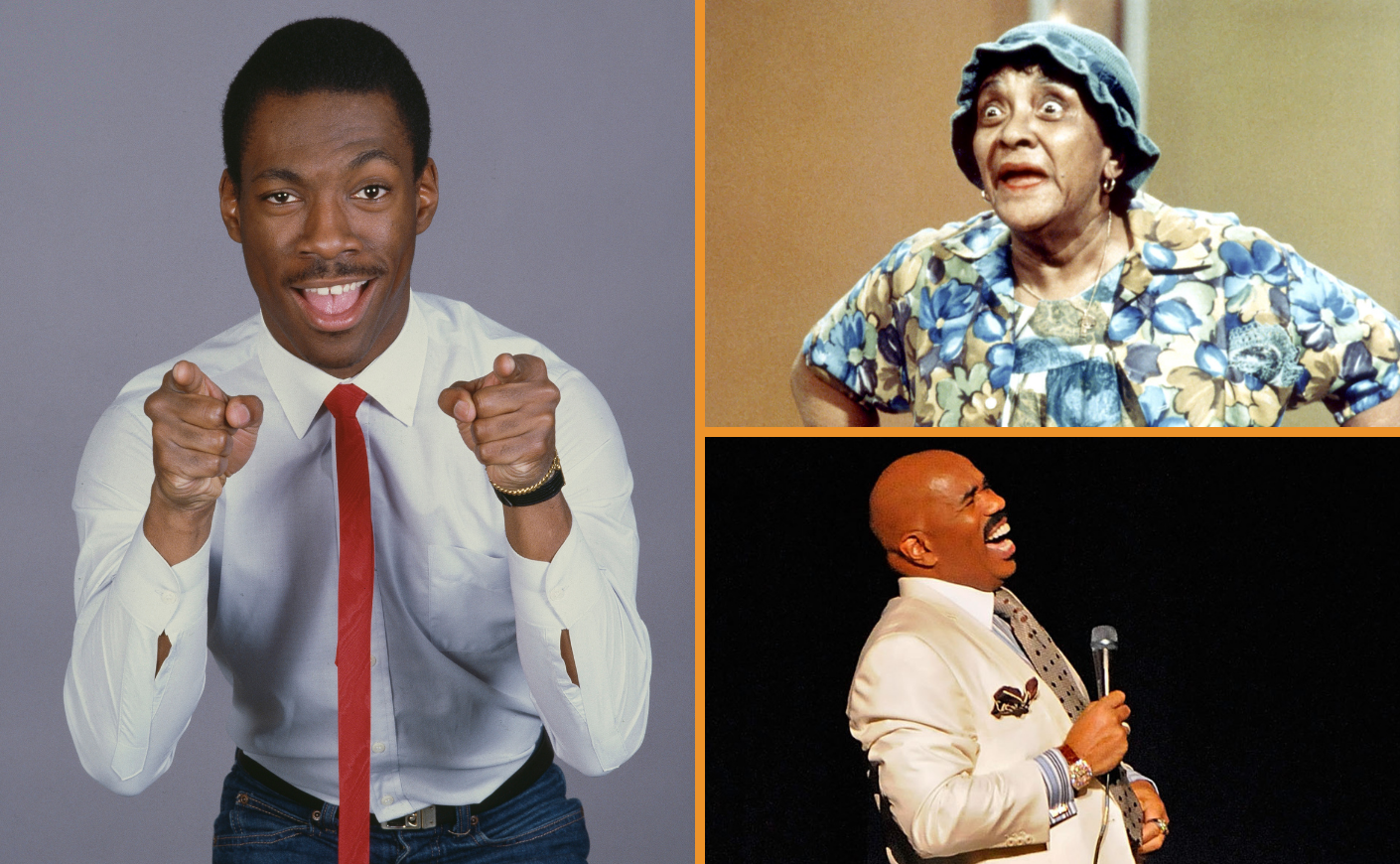 Eddie Murphy, Moms Mabley, Steve Harvey