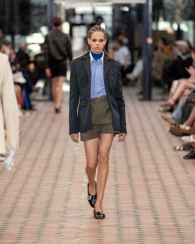 PARIS, FRANCE - JUNE 25: (EDITORIAL USE ONLY - For Non-Editorial use please seek approval from Fashion House) A model walks the runway during the Wales Bonner Menswear Spring/Summer 2026 show as part of Paris Fashion Week on June 25, 2025 in Paris, France. (Photo by Justin Shin/Getty Images)