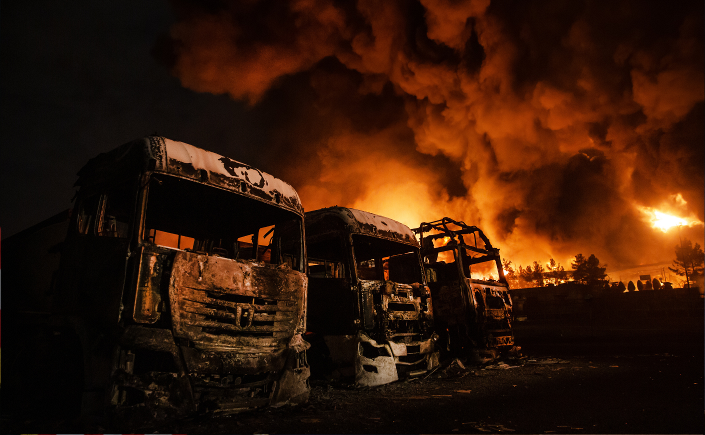 Fire breaks out at the Shahran oil depot after U.S. and Israeli attacks in Tehran on March 8, 2026