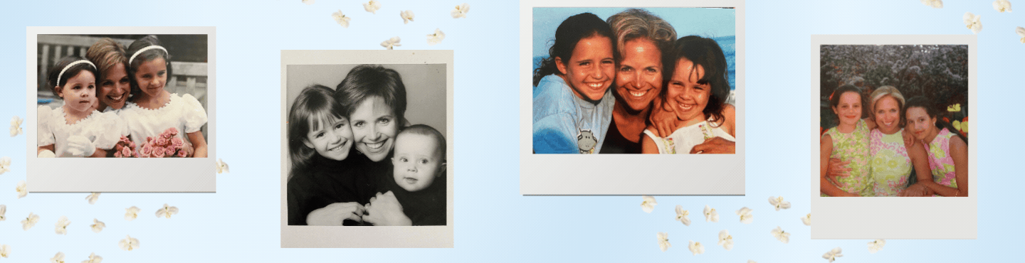 Gif of Katie Couric with her daughters.