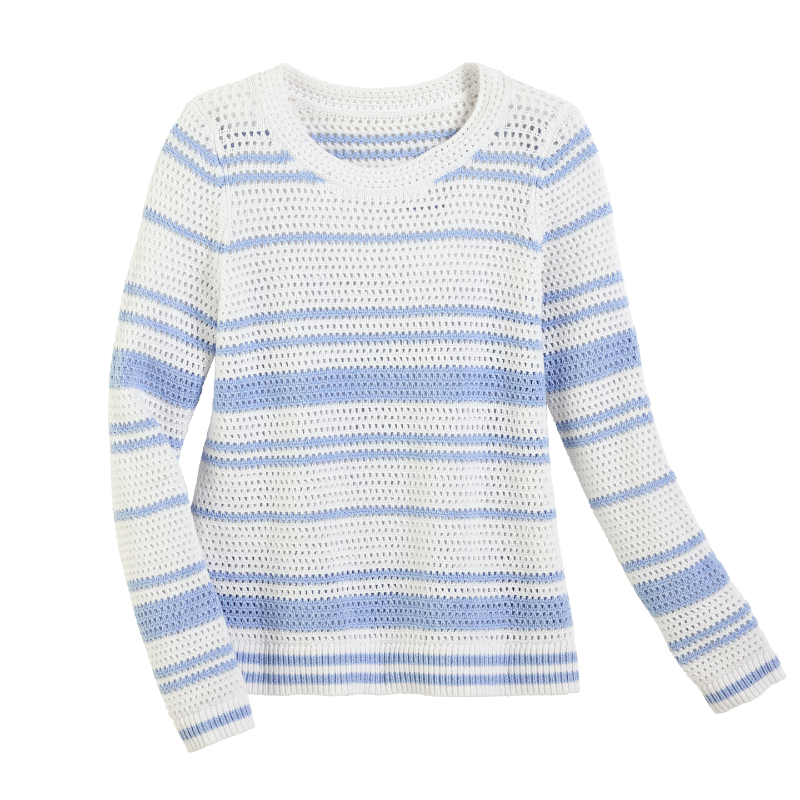 talbots open stitch crewneck sweater
