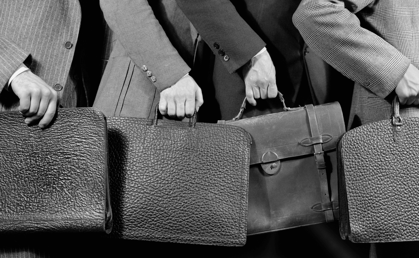 men holding briefcases 1950s