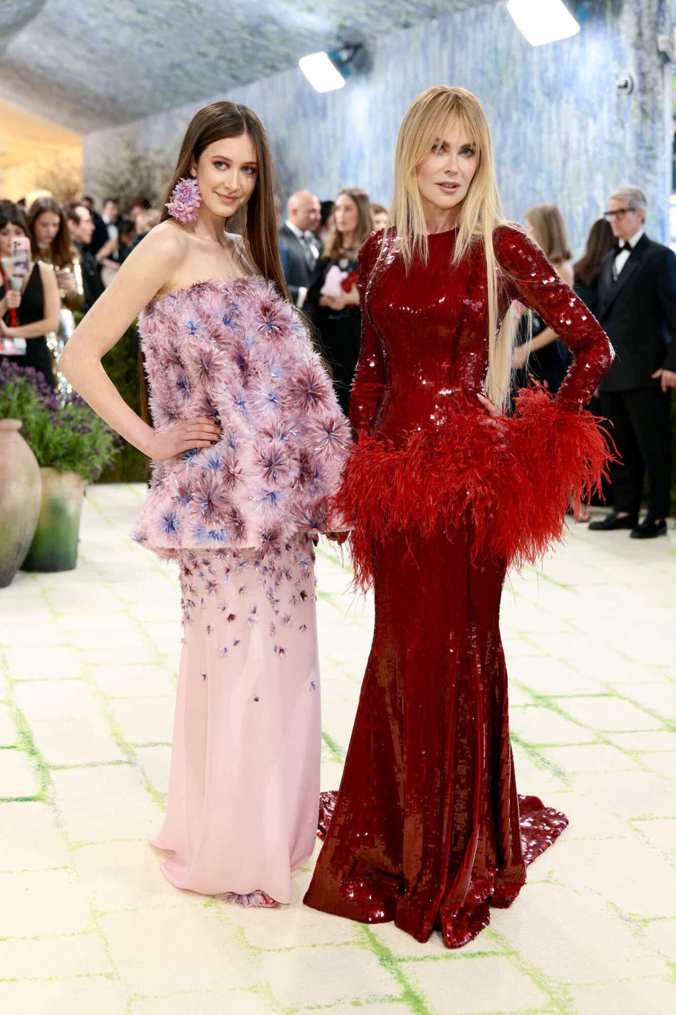 nicole kidman and her daughter sunday at the 2026 met gala red carpet