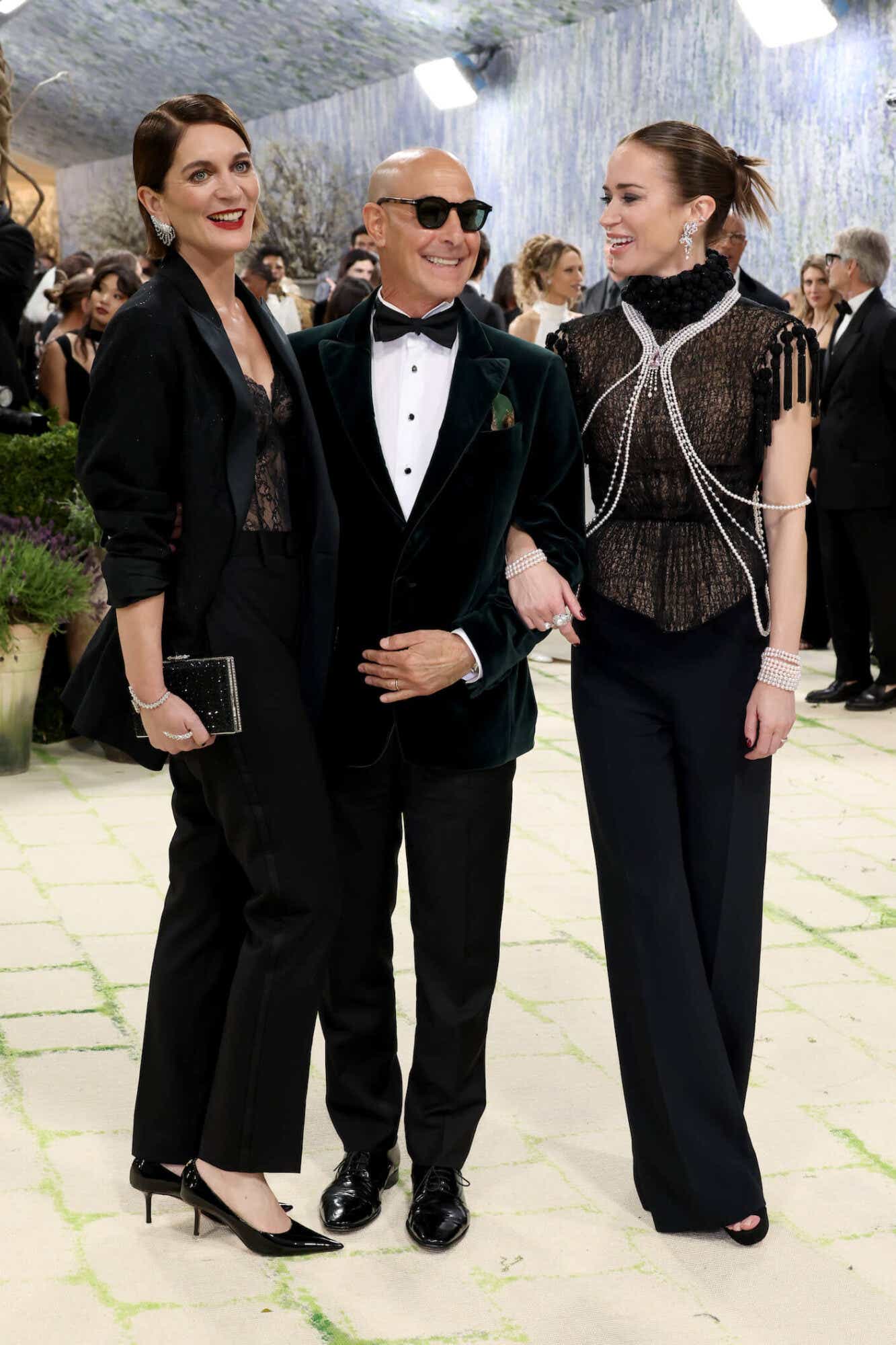 felicity blunt, stanley tucci and emily blunt at the 2026 met gala