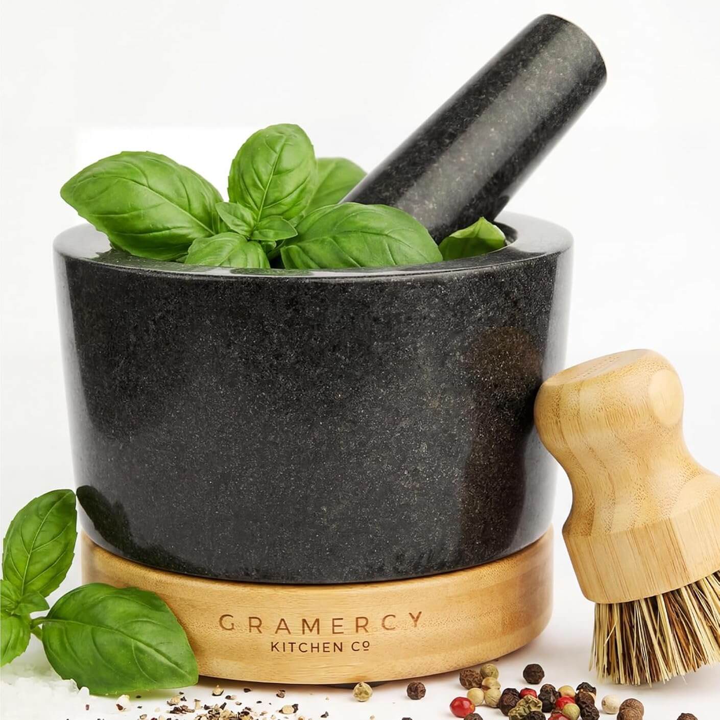 A mortar and pestle set.