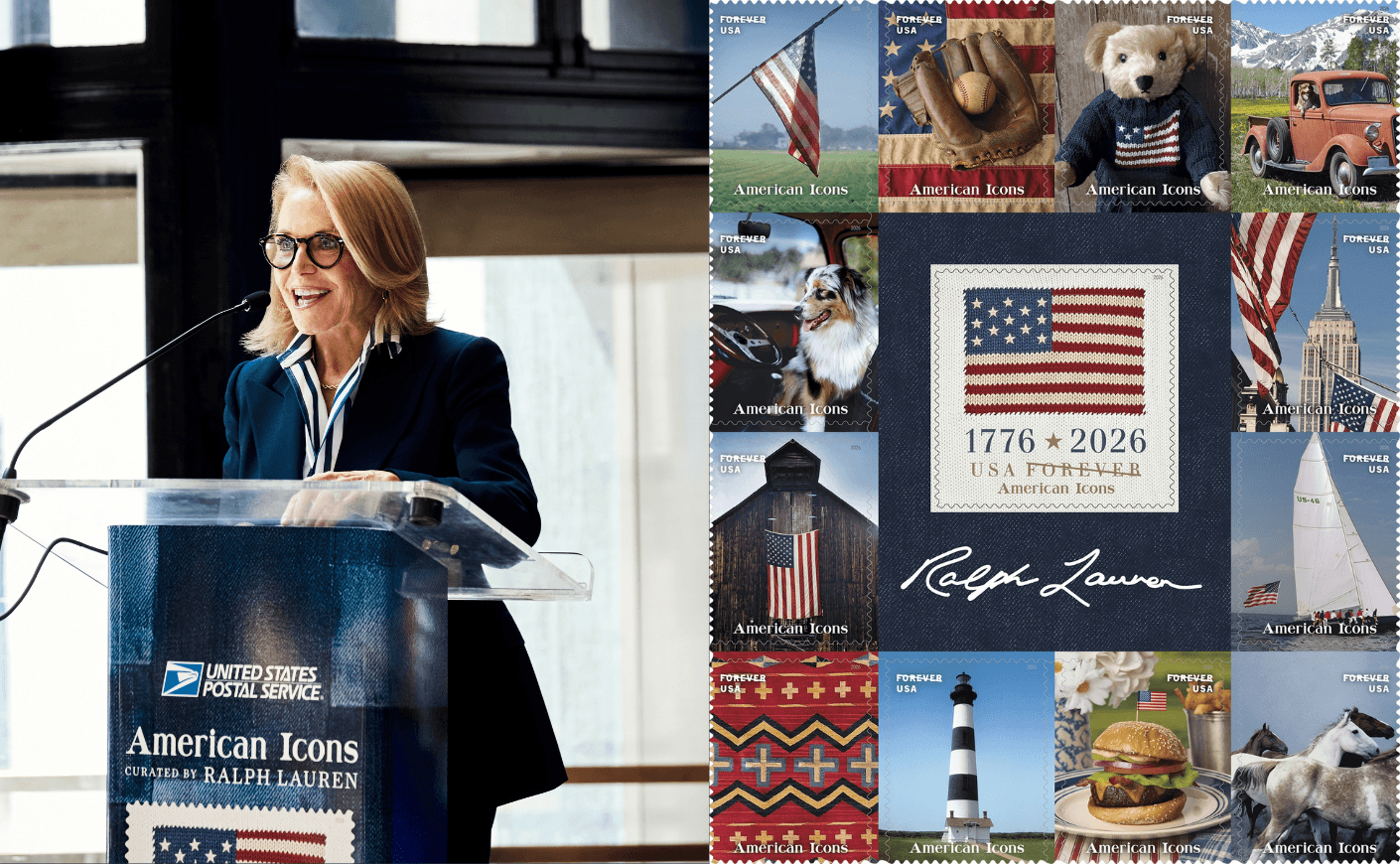 Katie Couric and USPS stamps