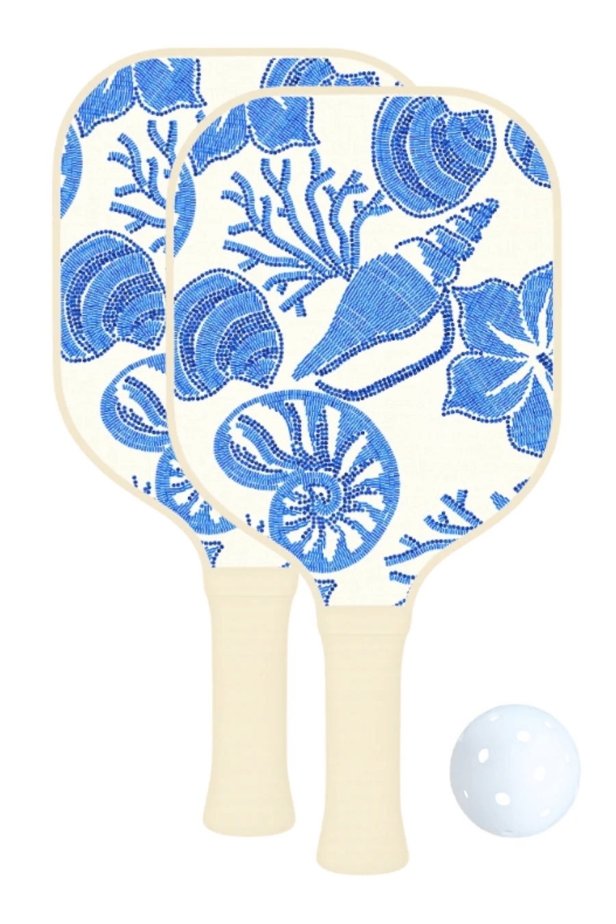 Blue Hibiscus Pickleball Paddle Set