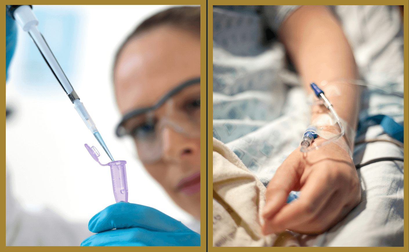 scientist and patient in hospital