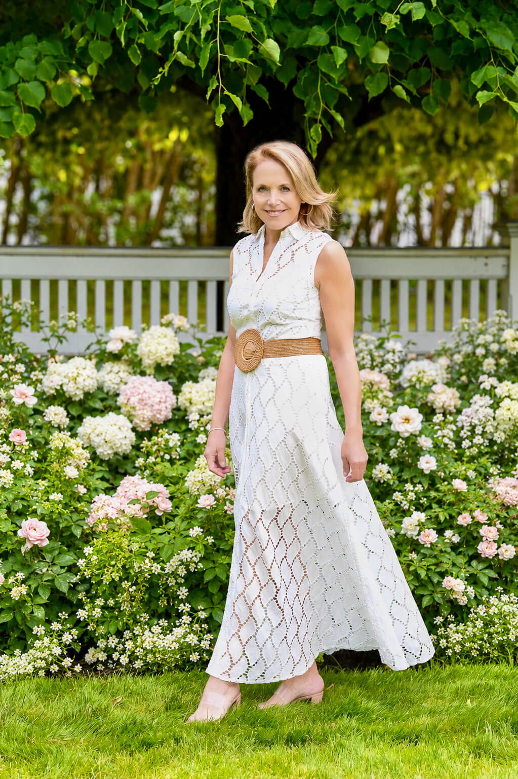 katie couric in the whitney dress