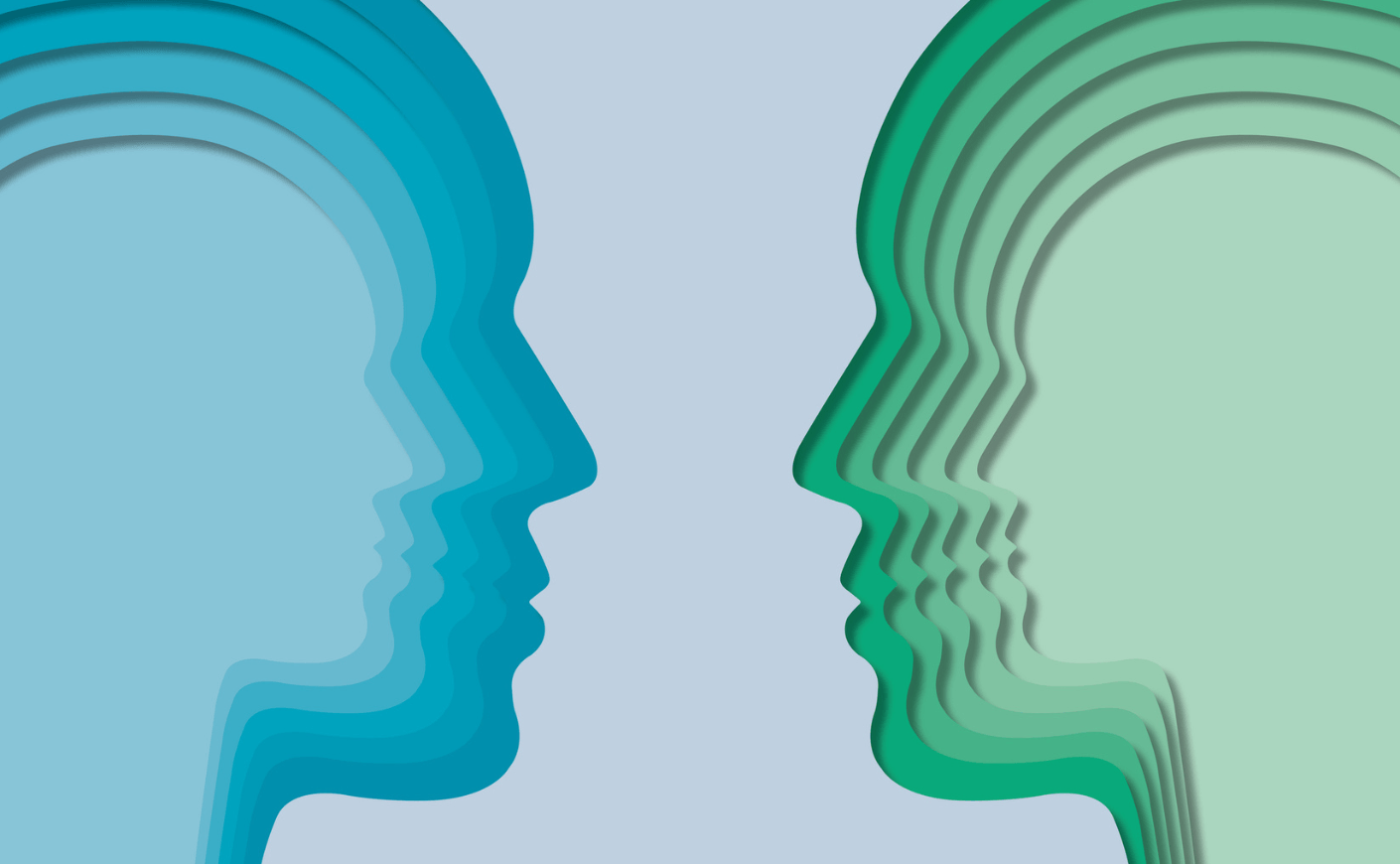 silhouettes of heads