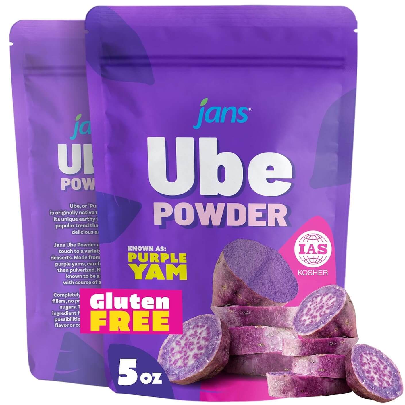 Packages of ube powder.