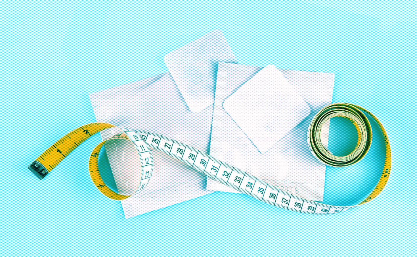 Slim metabolic patches with measuring tape