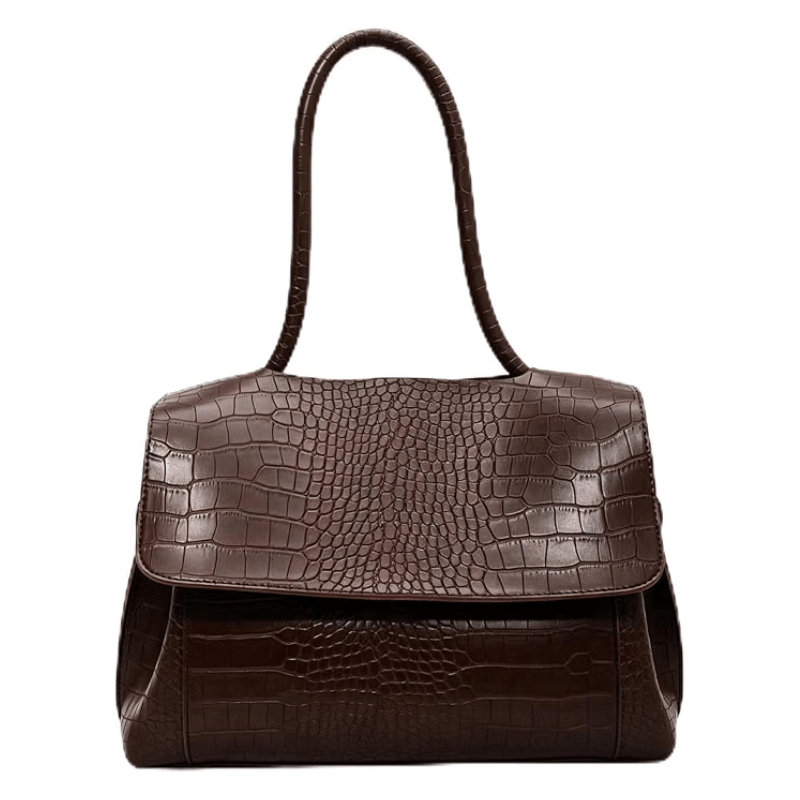 brown croc bag