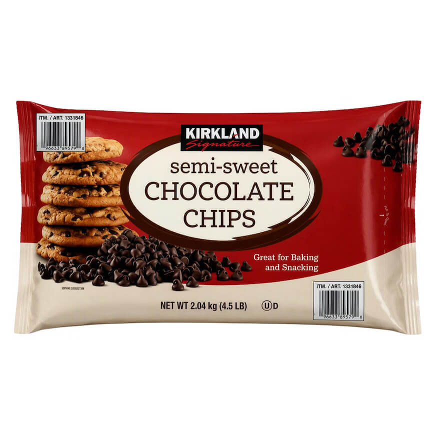 A bag of chocolate chips.