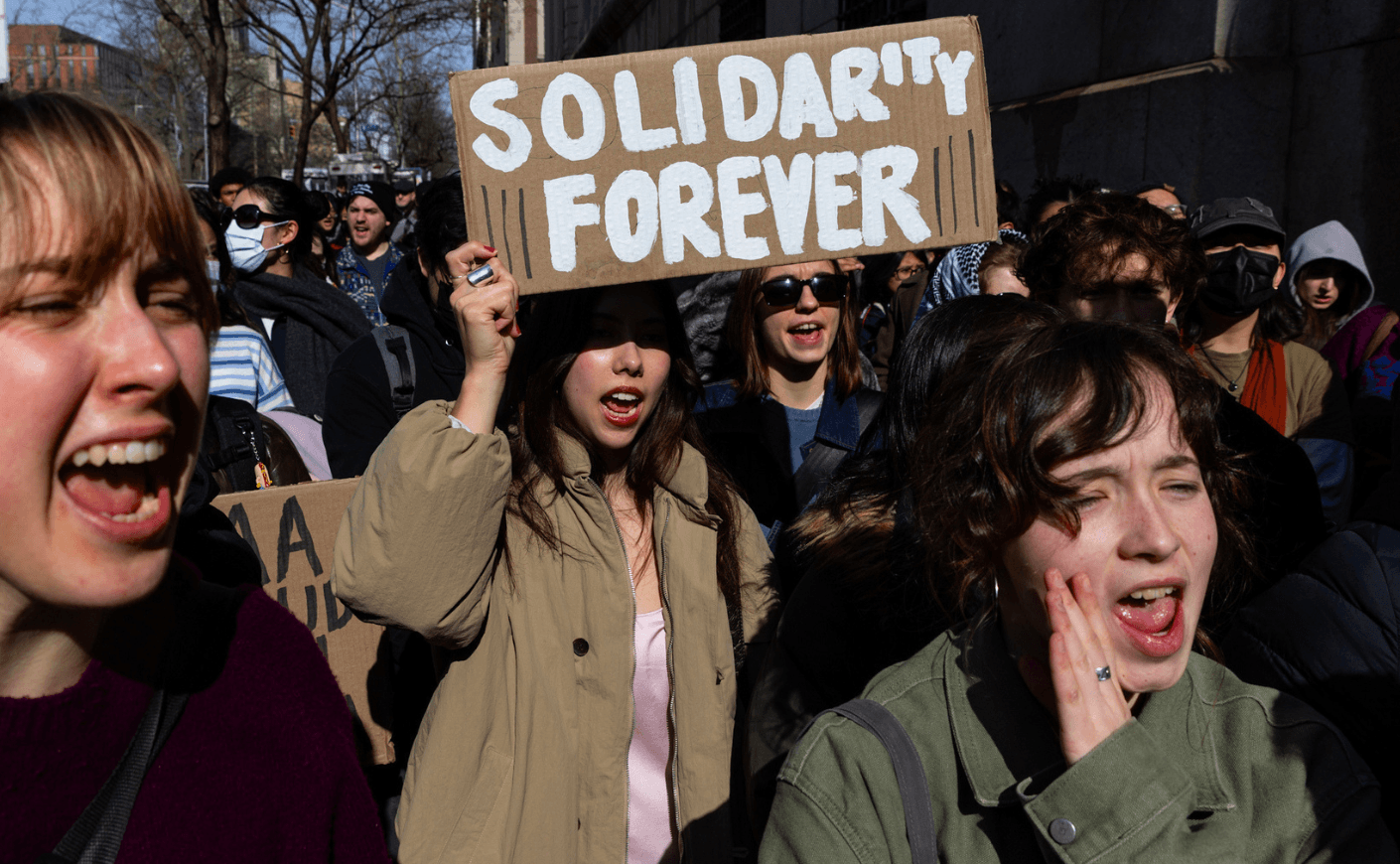 college students political rally