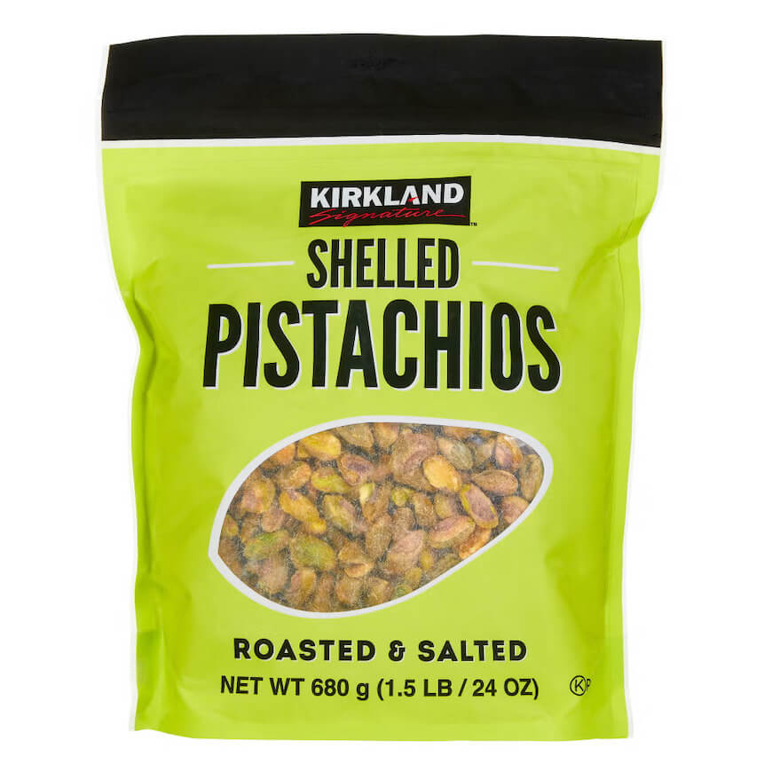 A bag of pistachios.