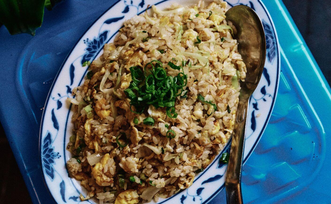 A dish of fried rice.