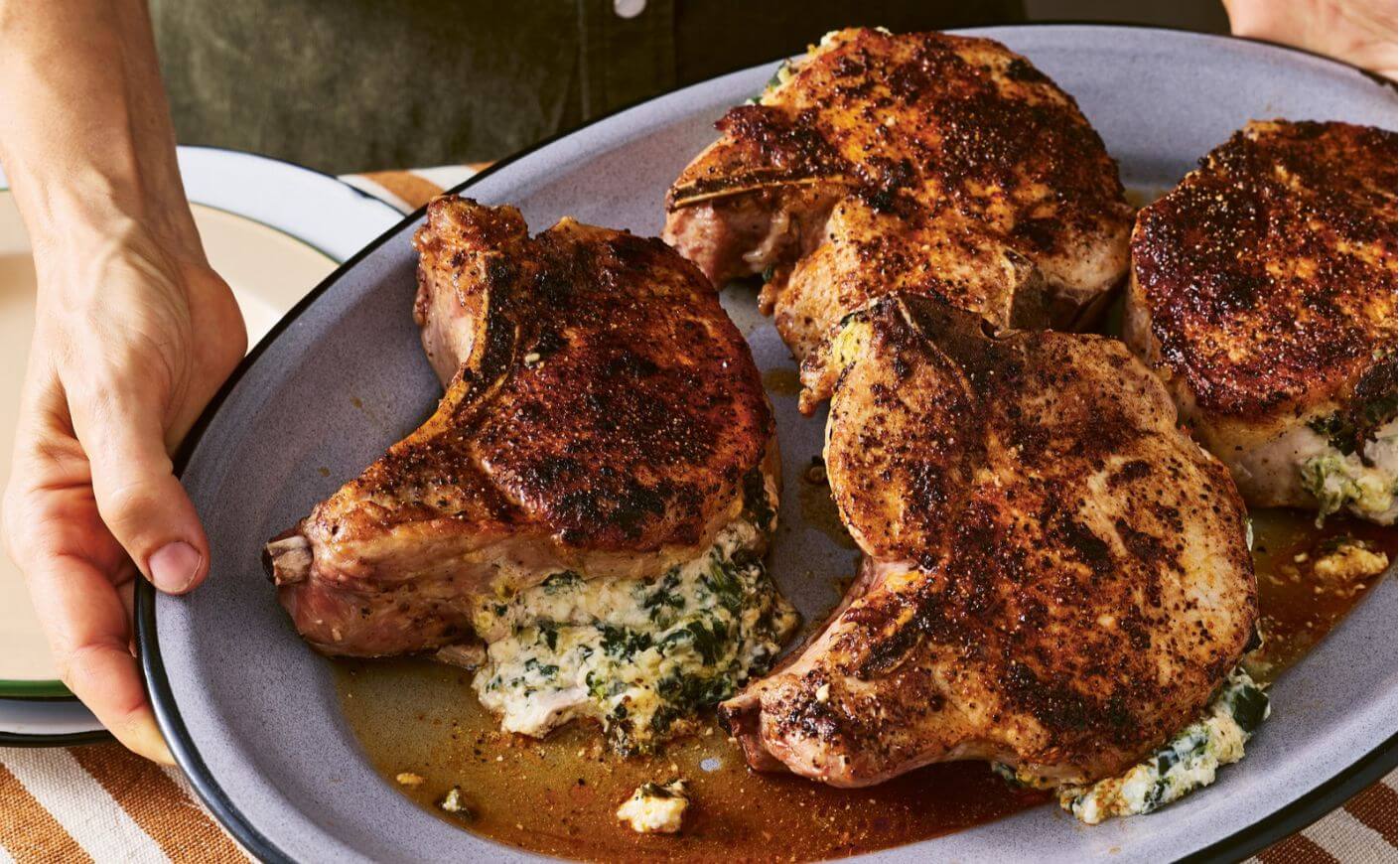 The Secret to Better Pork Chops? Stuff Them With Cheese